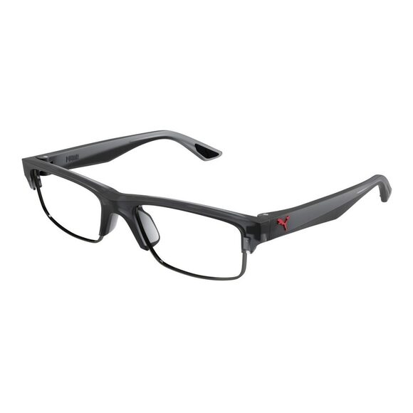 NWT PUMA PU0406O 002 Grey Grey Eyeglasses - Picture 1 of 2